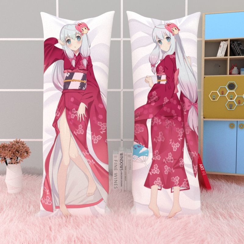 Bộ vỏ gối dài + vỏ gối in hình anime Izumi Sagiri Eromanga