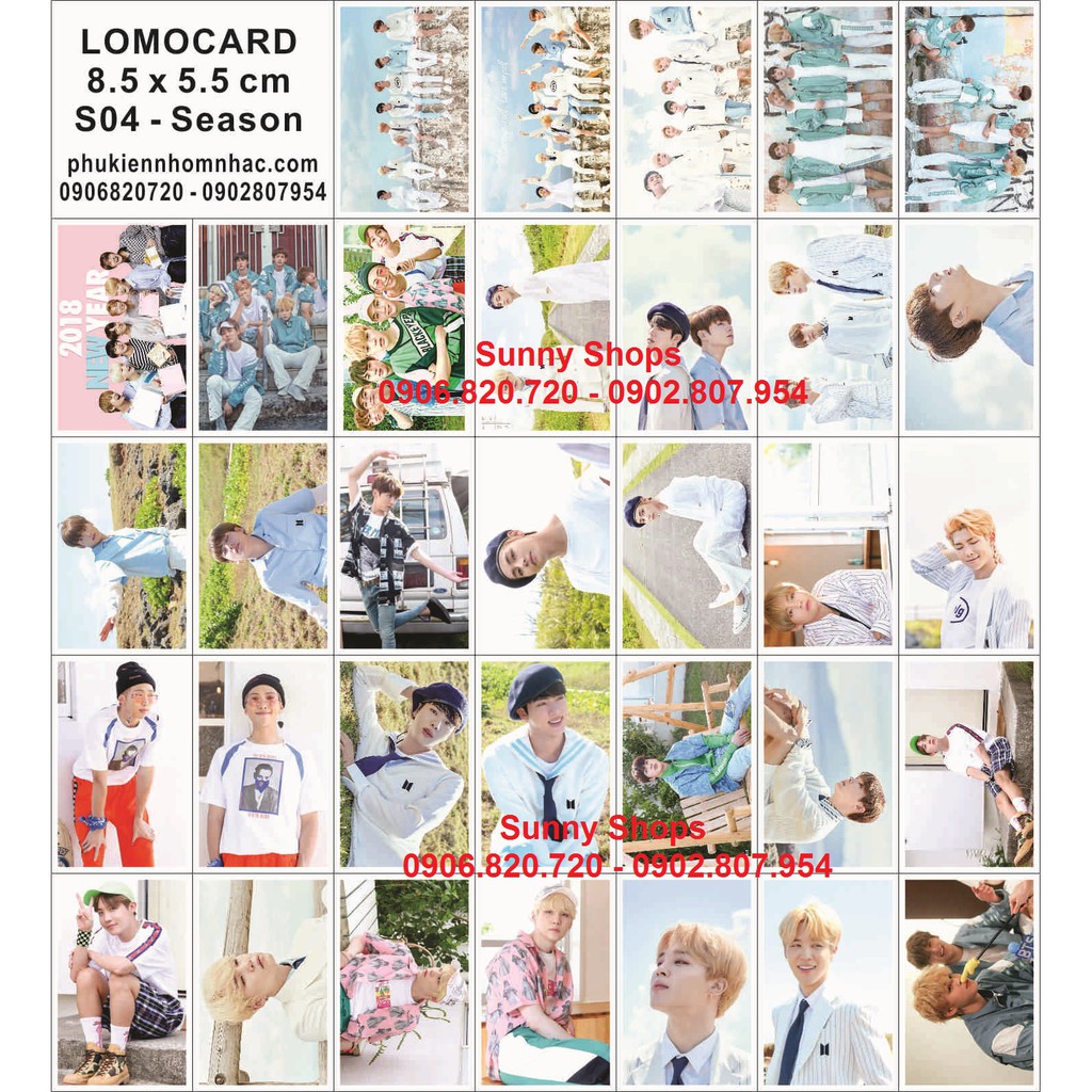 Lomo BTS S04 - Season Greeting 33 tấm (không hộp)