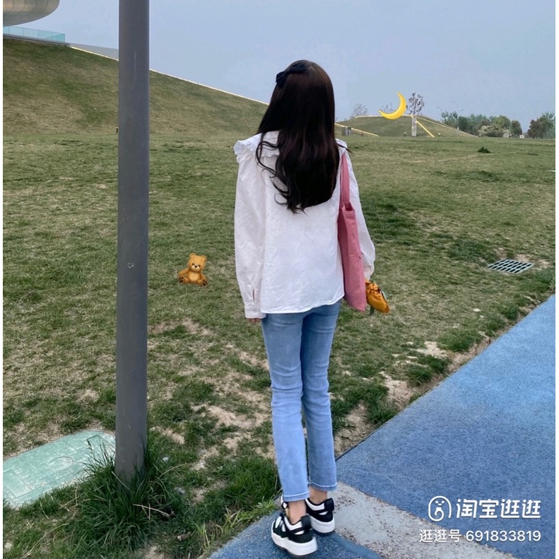 💥sỉ💥áo sơ mi trắng cổ xinh có khoá cho con ti