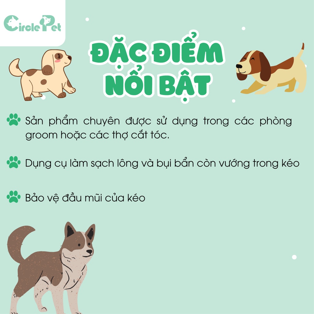 Dụng Cụ Làm Sạch Và Bảo Vệ Kéo Cắt Tỉa TOEX GROOMING SO-505 Hình Trụ Tròn Màu Hồng - Circle Pet