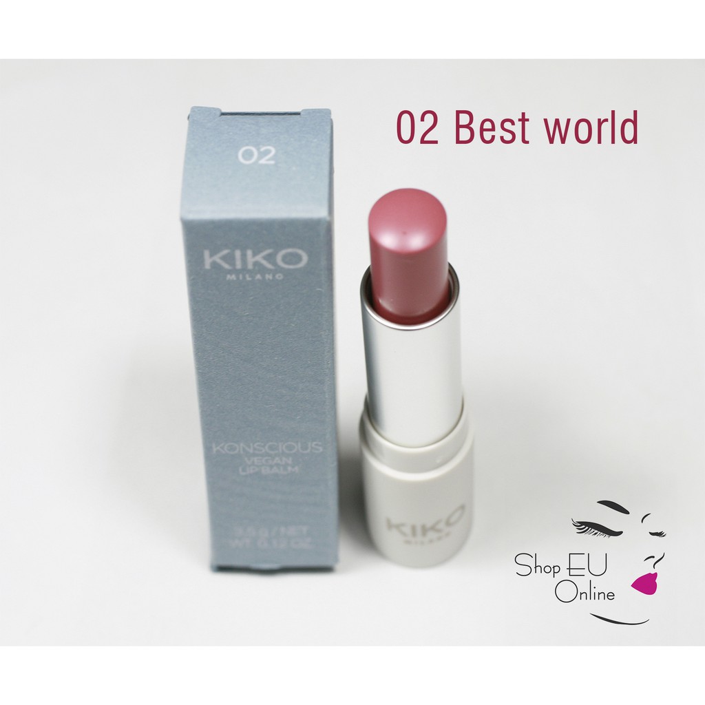 Son dưỡng Kiko ❤️FREESHIP❤️ son dưỡng có màu Kiko - Konscious Vegan Lip Balm- Kiko Italy