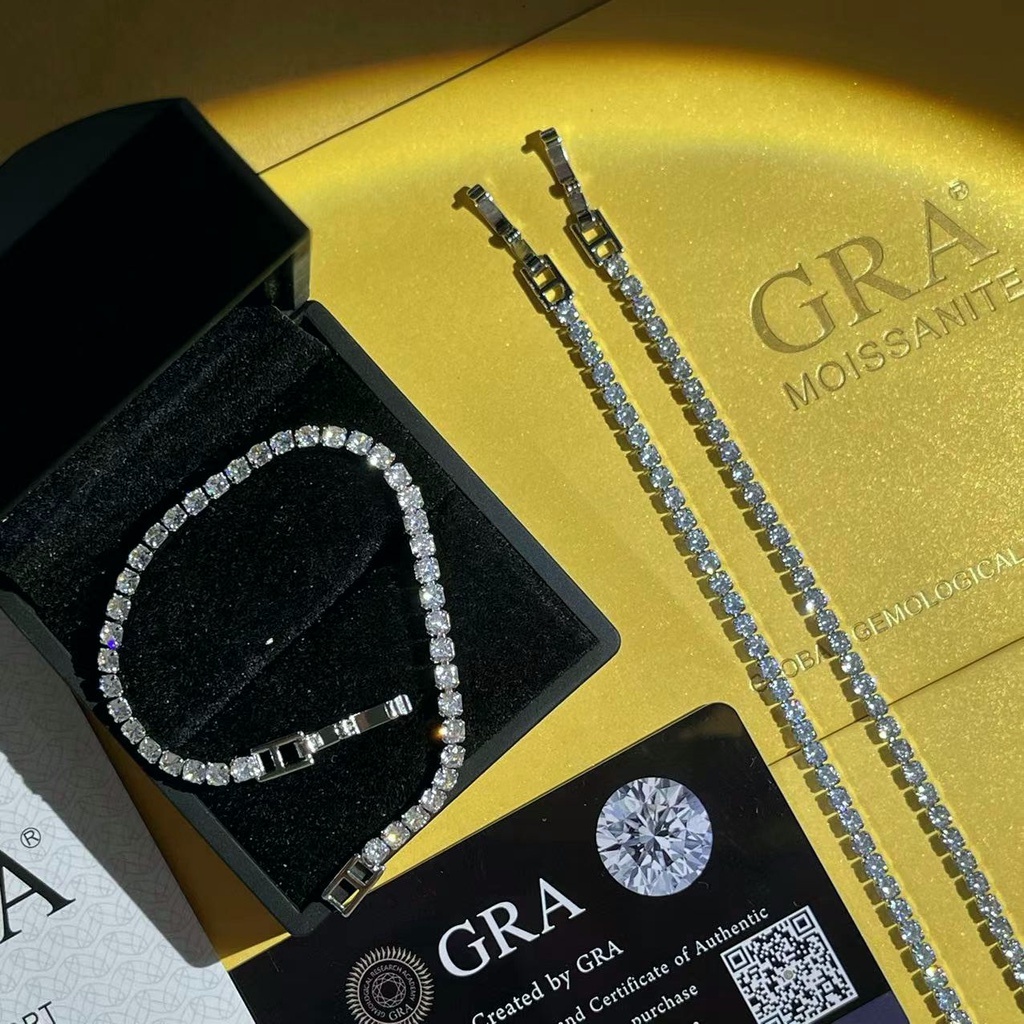 Vòng Đeo Tay Tennis Đính Kim Cương Giả Cao Cấp Sang Trọng