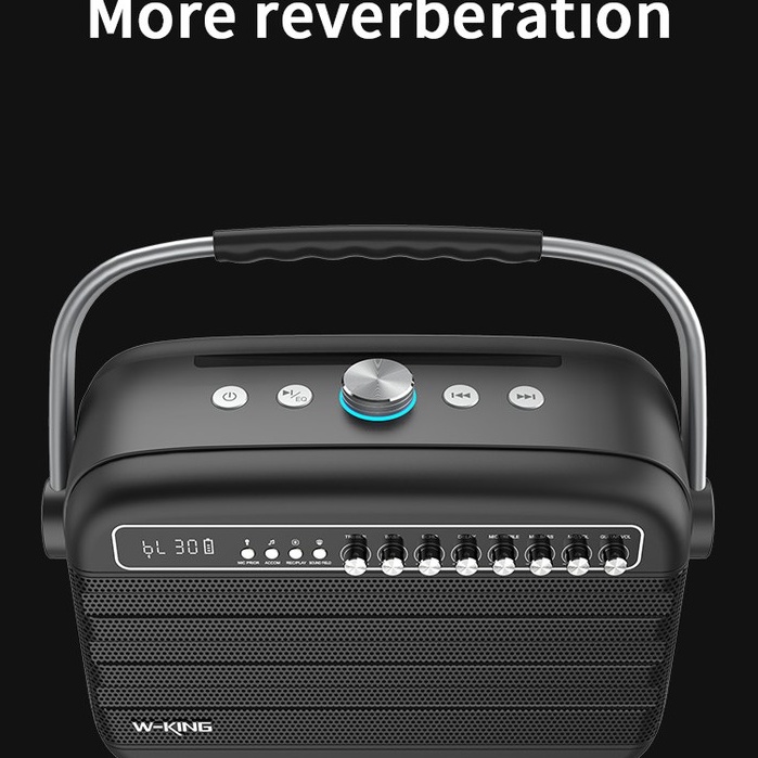 Loa Kéo Karaoke W-king K9 Kèm 2 Micro không dây, Công Suất 100W -Loa Karaoke Bluetooth Bass Siêu Trầm, Bảo Hành 12T