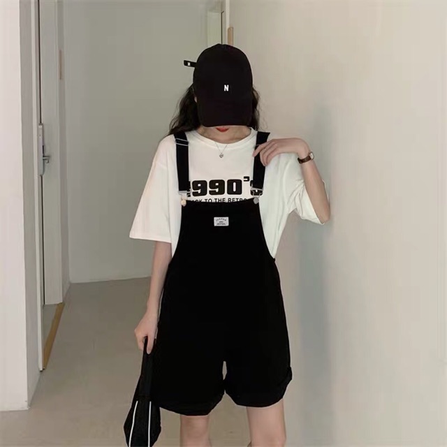 [KÈM ẢNH THẬT + SẴN] quần yếm đùi kaki ulzzang hàn quốc | BigBuy360 - bigbuy360.vn