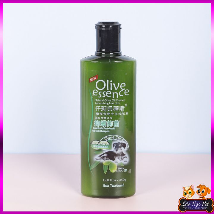 Sữa Tắm cho chó mèo LÔNG MÀU - Olive Essence - Dành cho lông nâu và lông màu - Chai 450ml