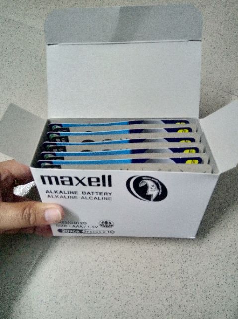 [Hộp/10 vỉ/2 viên]Pin vỉ maxell Alkaline AAA