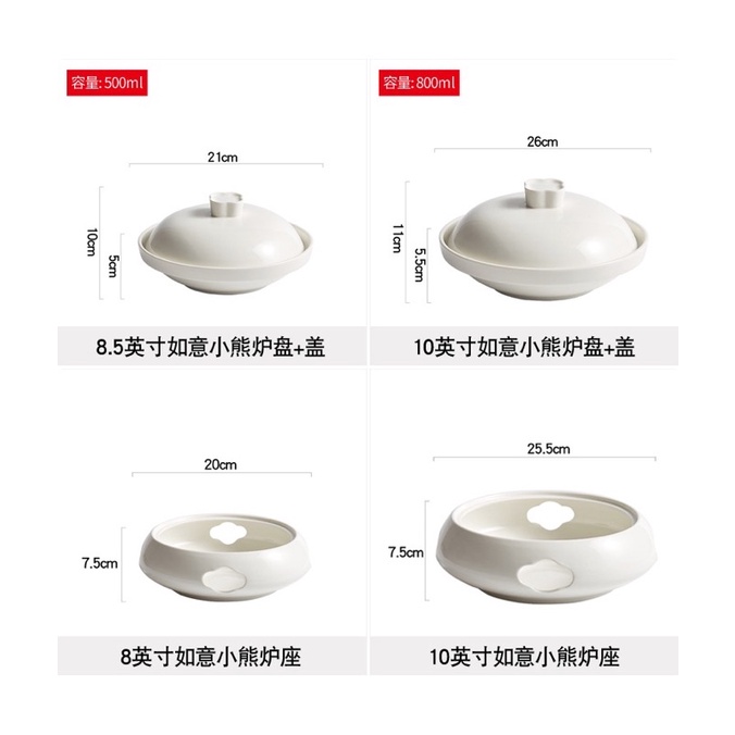 Set nồi gốm sứ hầm các món soup kiểu phương Tây cho nhà hàng, khách sạn