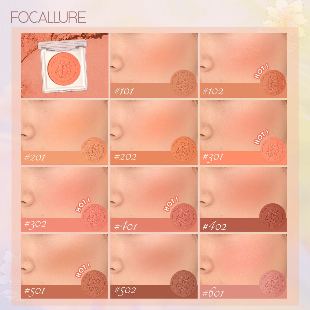 [Hàng mới về] Phấn má hồng Focallure #JasmineMeetsRose tự nhiên lâu trôi mềm mịn như lụa