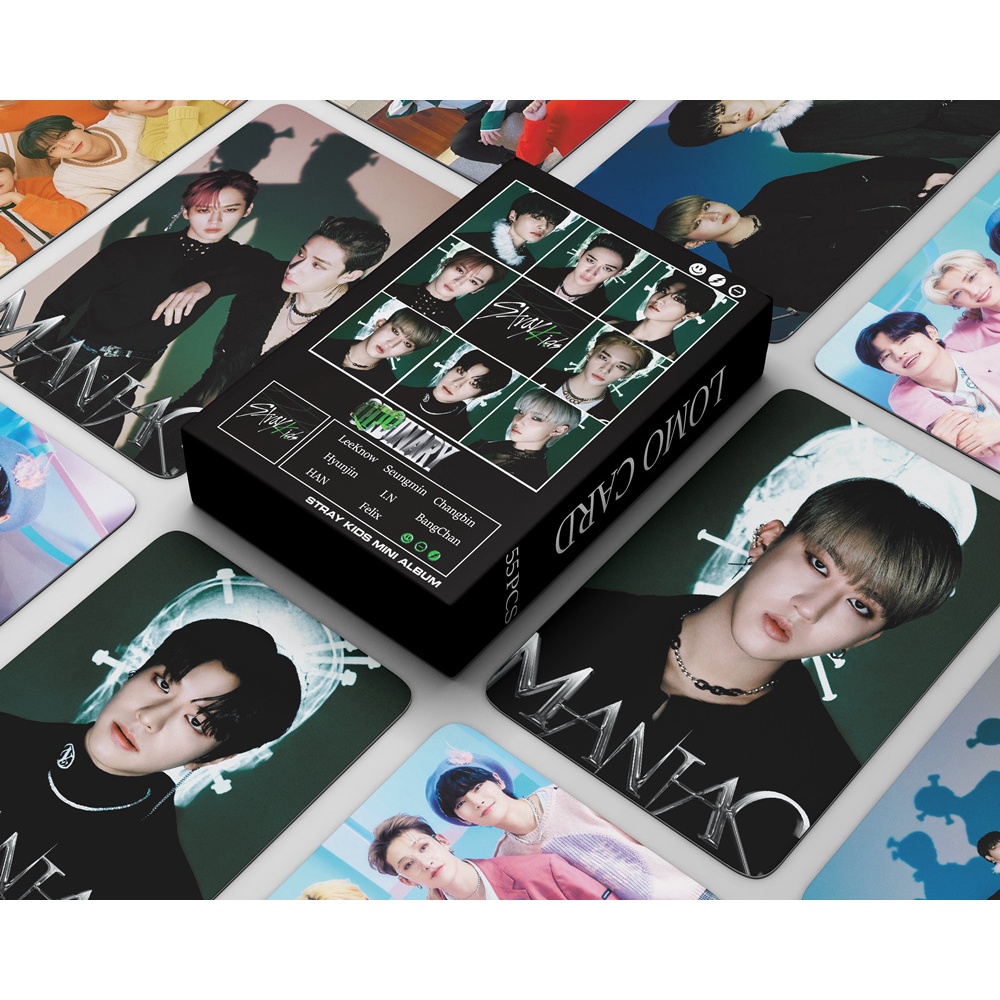 Set 55 Tấm Thẻ Ảnh Lomo Các Thành Viên Nhóm Nhạc Kpop Stray Kids