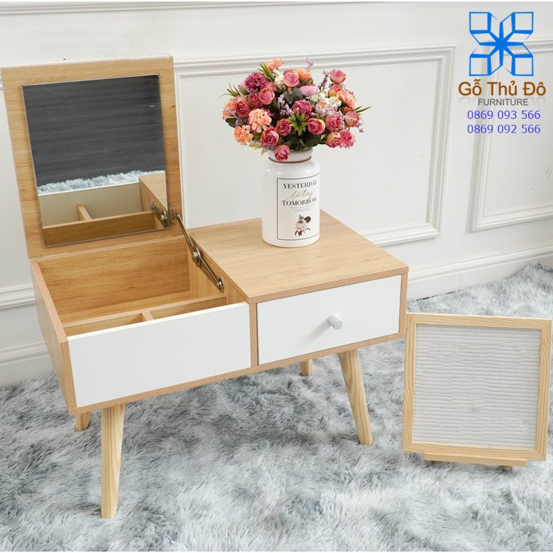 Bàn Trang Điểm, Tủ Trang Điểm, Bàn Phấn Có Gương Gấp Ngọn Cao Cấp Hàng Nhập Khẩu - Gỗ Thủ Đô Furniture | BigBuy360 - bigbuy360.vn