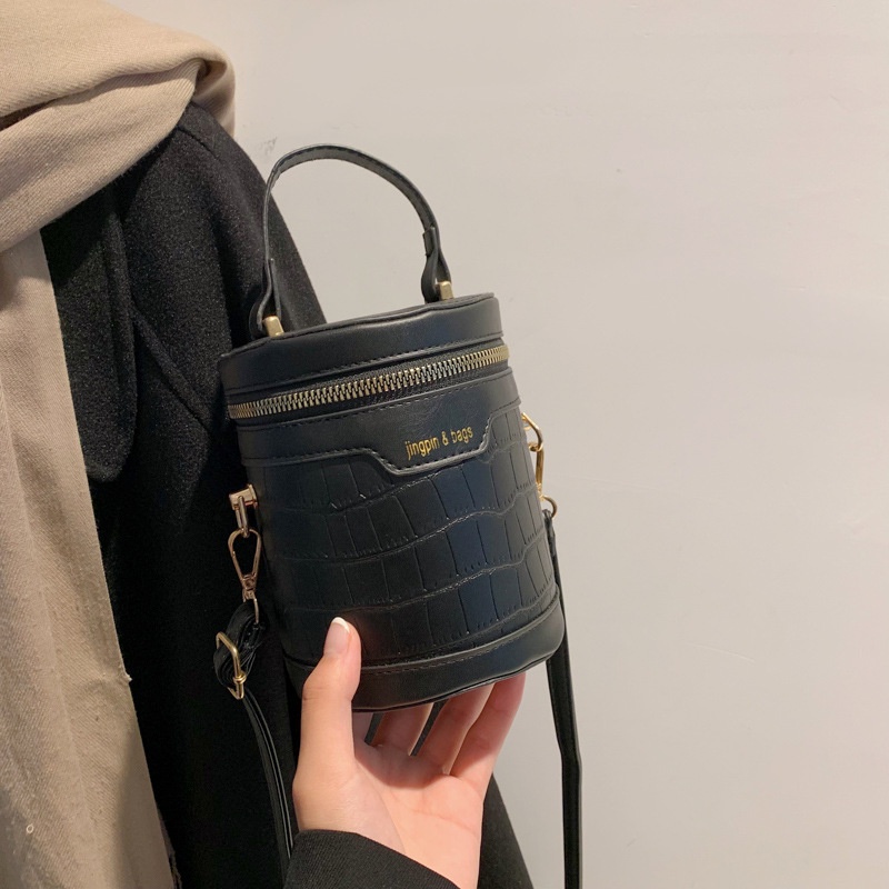 Có thể bán buôn Túi xách hình trụ thời trang Tote dành cho nữ Da PU có thể điều chỉnh Messenger thanh lịch công việc hàng ngày Vermont055 Hàng giao ngay