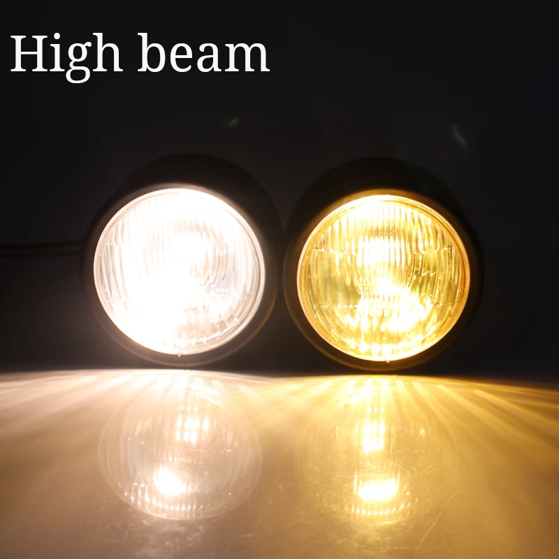 Đèn Pha Đôi Cho Xe Mô Tô Harley Cafe Racer