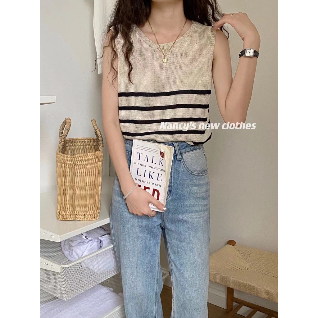 Áo Tanktop len kẻ ngang Nancy