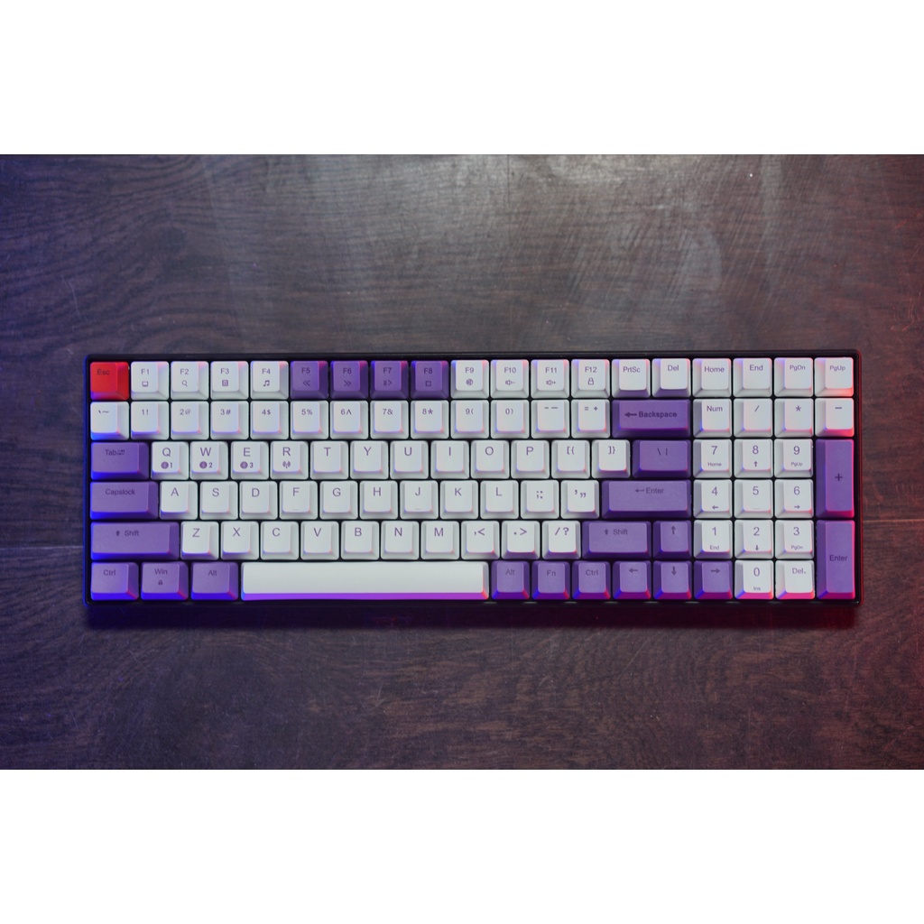 Phím cơ không dây Bluetooth E-DRA EK396W Gateron Switch/ USB Type C/ PBT dyesub keycap chính hãng