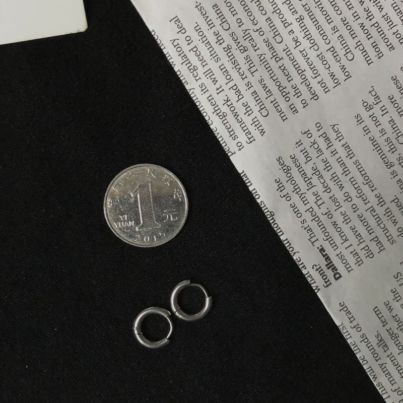 Bông tai thép titan phong cách hiphop punk đơn giản thời trang