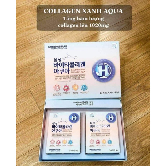 Bột Collagen Xanh Samsung Pharm Vita Aqua