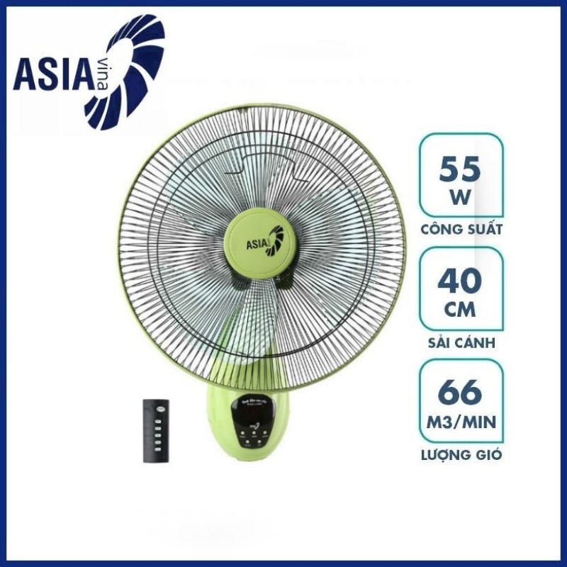 Quạt treo ASIA L16019-GV0 - Xanh lá | Có Remote