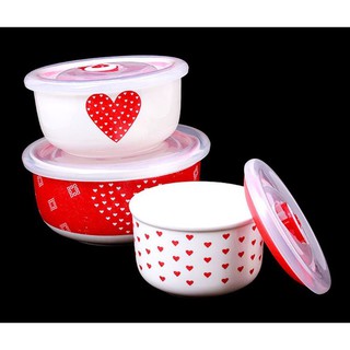 Set 3 bát sứ hút chân không