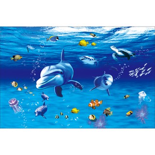 Tranh dán tường 3D đại dương BINBIN DD99