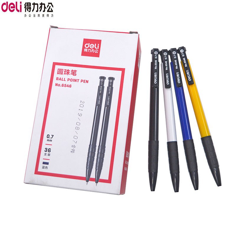 Bút Bi DELI 6546 chính hãng, đầu ngòi 0,7mm