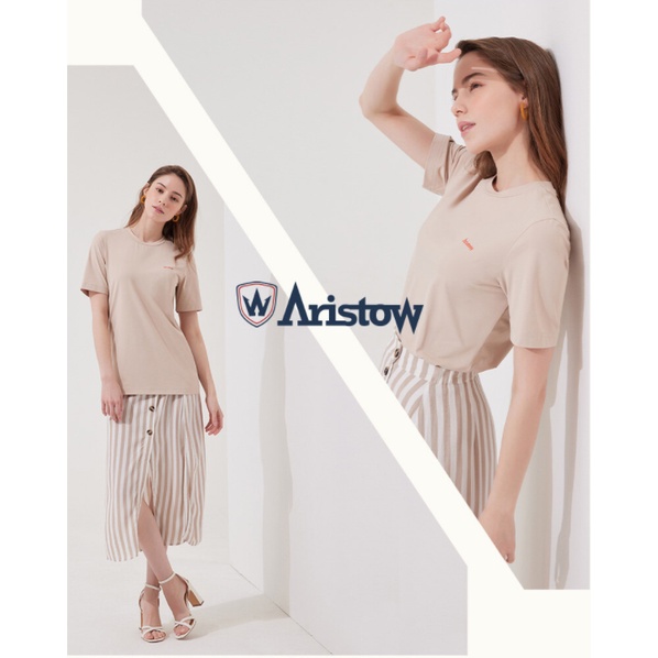 Áo thun nữ xuất xịn Aristow Sport vải cotton dày dặn siêu thoáng mát.Áo phông tay lỡ cổ tròn basic thời trang Hàn Quốc D
