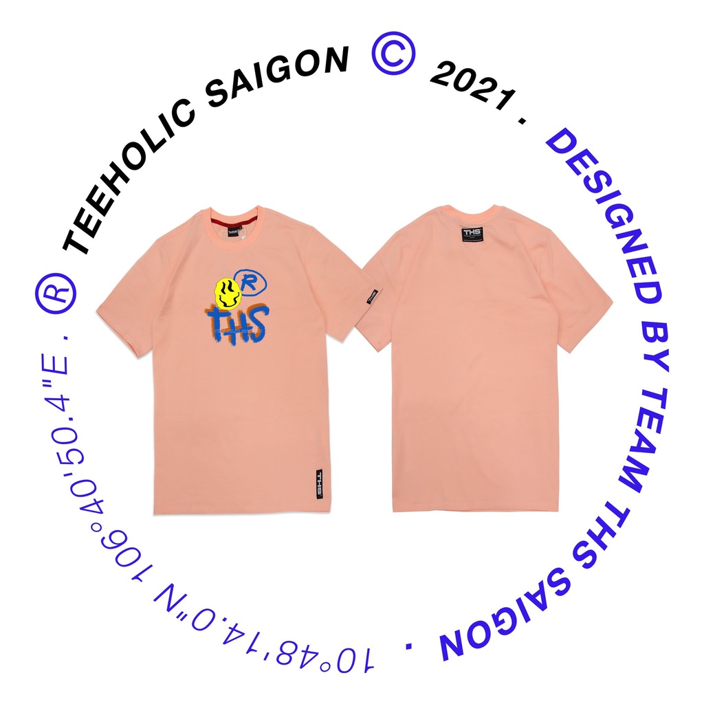 Áo Thun Unisex TEEHOLIC In Hình Màu Đen Trắng Hồng Cam Tím Xanh lá Xanh dương