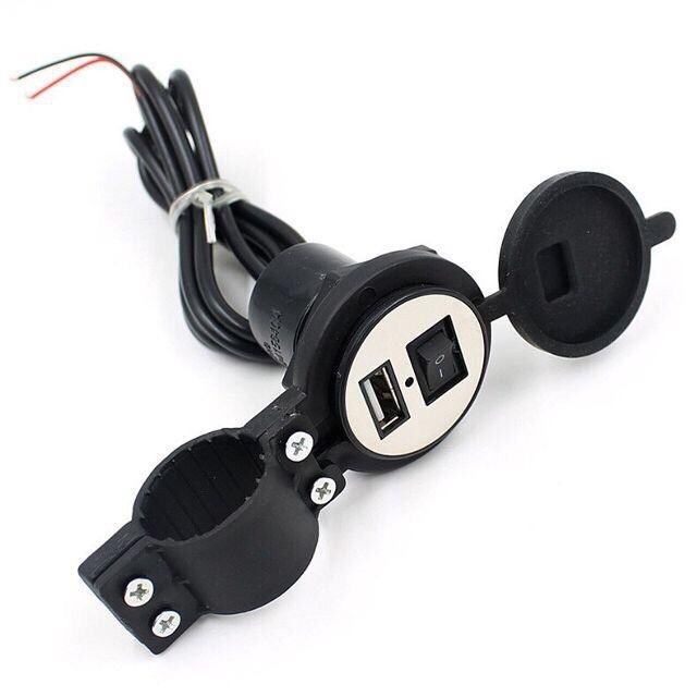 Sạc Điện Thoại Gắn Xe Máy, Xe Đạp Điện 2.1a - Không lo hết pin