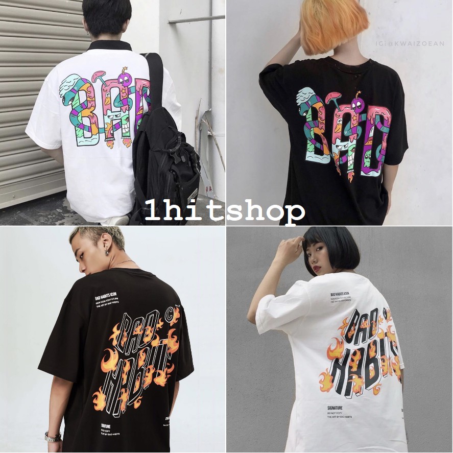 Áo Thun B.A.D HA.BITS Ulzzang Unisex 1hitshop | BigBuy360 - bigbuy360.vn
