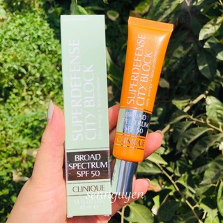 KEM CHỐNG NẮNG CLINIQUE SUPERDEFENSE CITY BLOCK BROAD SPECTRUM SPF50 DAILY ENERGY FACE PROTECTOR 40ML CHÍNH HÃNG - 8038