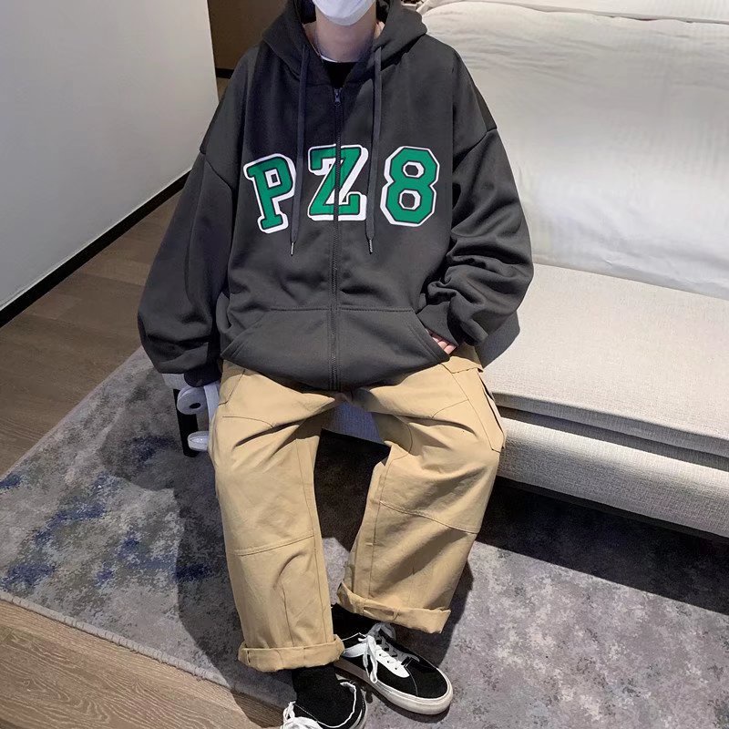 Áo Khoác Hoodie In Chữ Thời Trang Dành Cho Cặp Đôi