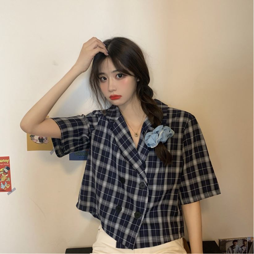 Áo Khoác Croptop Cổ Vest Nữ - A02 | BigBuy360 - bigbuy360.vn