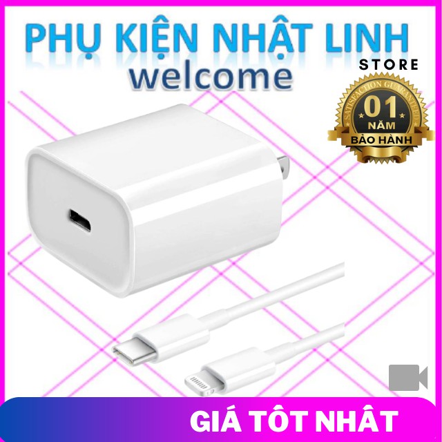 Sạc iphone, Bộ Dây Sạc 18W Cho IPhone 11/ 11 Pro Max/ X/ XS Max/ 8/ 8 Plus hàng chính hãng - BH 12 tháng