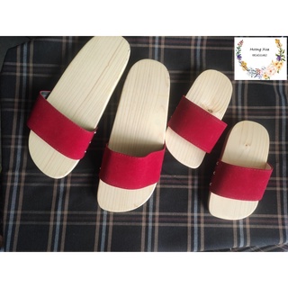 Guốc gỗ Guốc mộc Mẹ và Bé ( Có đóng thêm đế cao su )