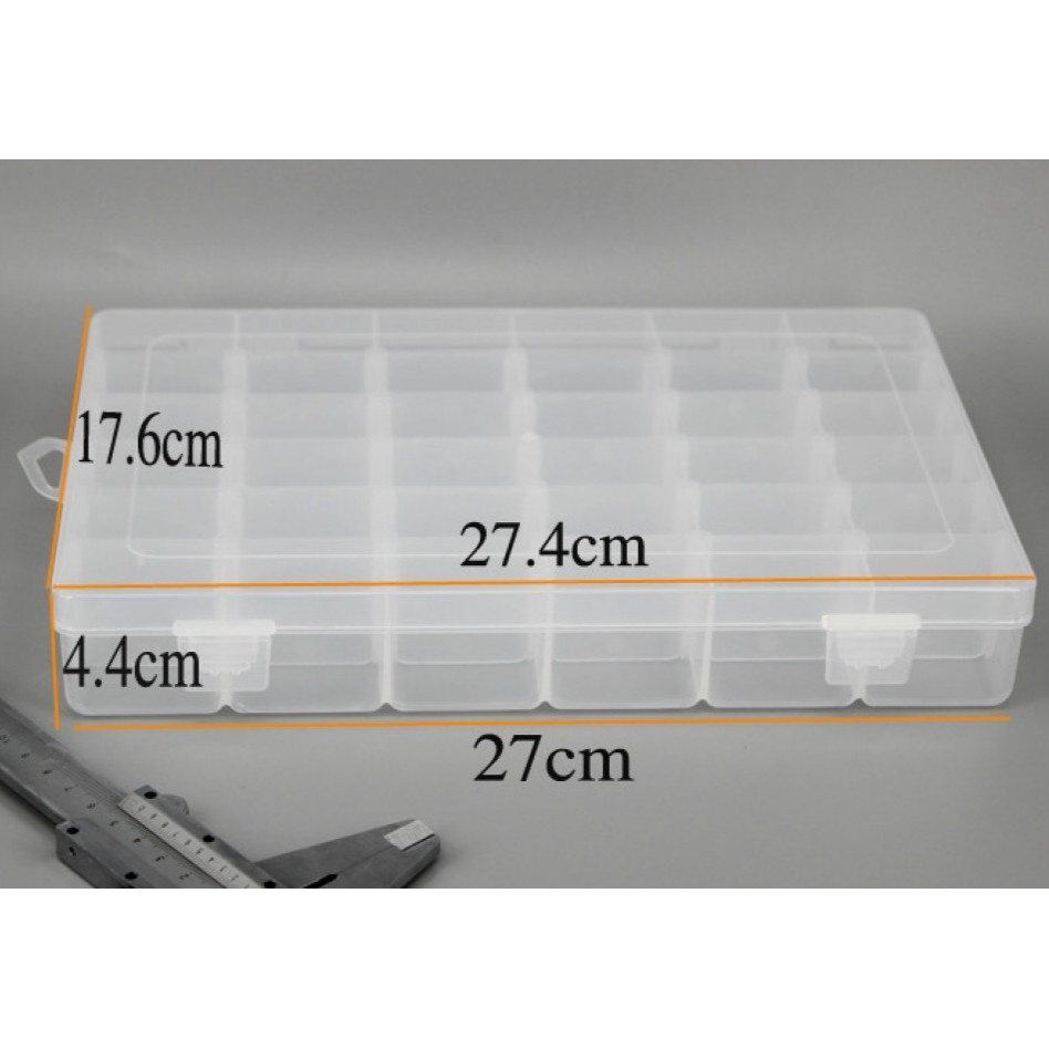 Hộp Nhựa Trong Suốt 36 Ngăn Đựng Đồ Trang Sức Đa Năng Tiện Dụng