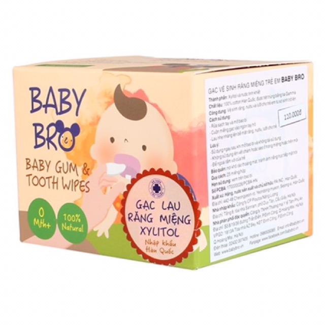 Gạc Rơ Lưỡi Baby Bro - Gạc Rơ Lưỡi Lau Răng Miệng Cho Bé Nhập Khẩu Hàn Quốc