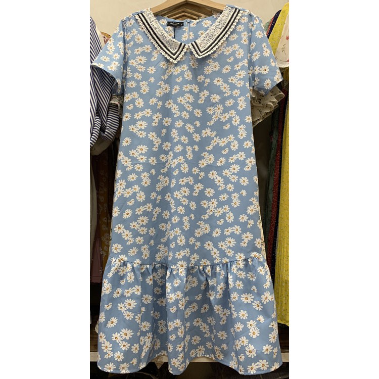 [Size 40 đến 85kg] Đầm bầu công sở vải lụa hoa mềm mát không nhăn co dãn nhẹ tùng đuôi cá dễ thương có size 80kg