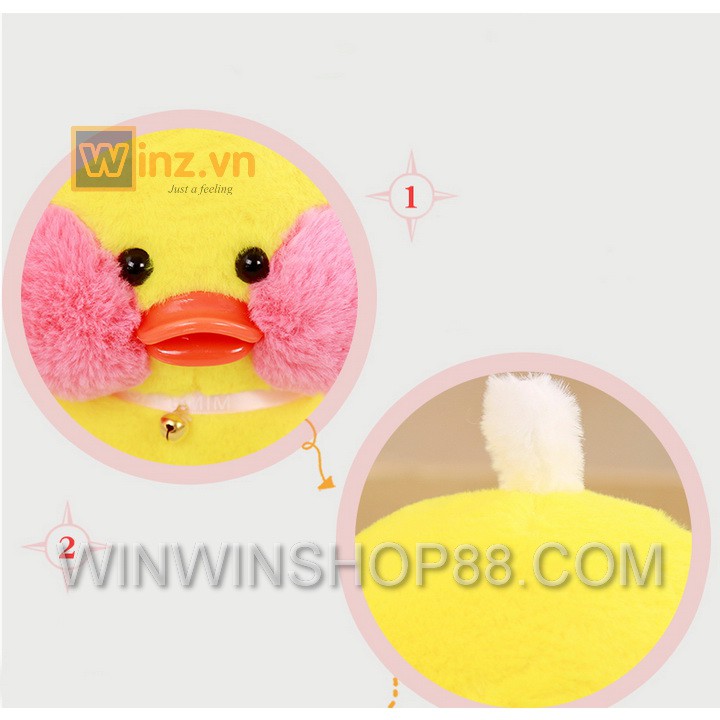 🐤 Gấu bông vịt má hồng Lalafanfan (30 cm) TNB204 🐤 Màu vàng 🐤 Muasamhot1208