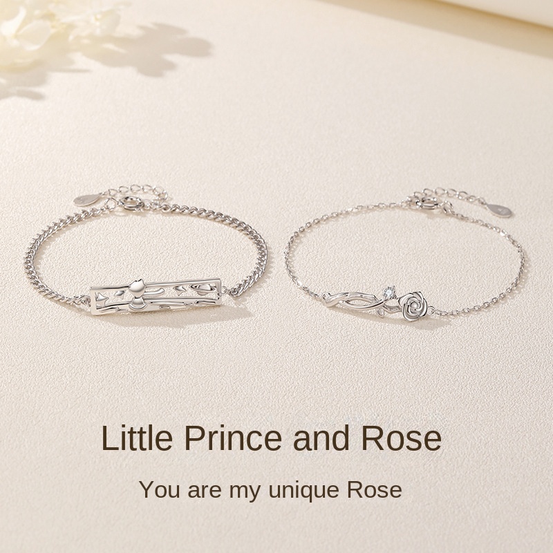 Vòng Tay Cặp Đôi Hoa Hồng Dòng Qixi Thời Trang