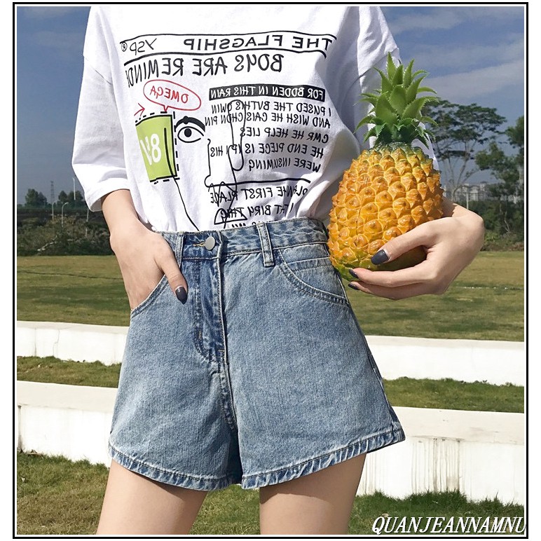 Quần short jean nữ TRƠN XANH VỪA mẫu mới SJT&amp;R009