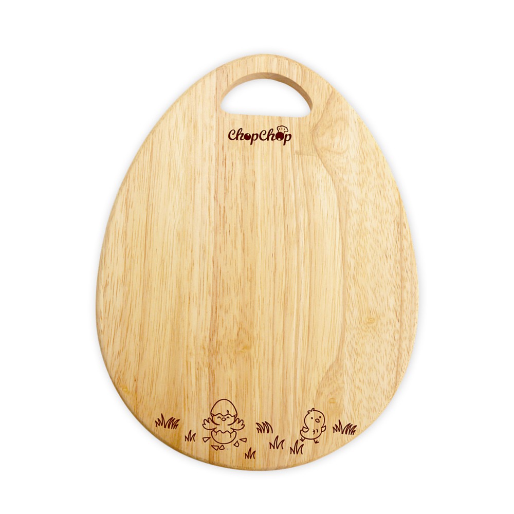 Thớt Chopchop quả trứng  - - Kích thước: 27 x 21 x 1.2 cm - Gỗ tự nhiên