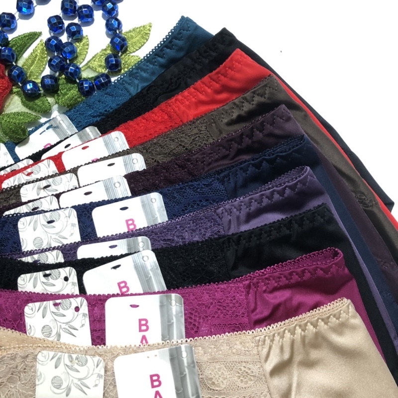 Set 5 quần lót nữ lưng cao, quần chíp nữ thun lạnh phối ren cao cấp