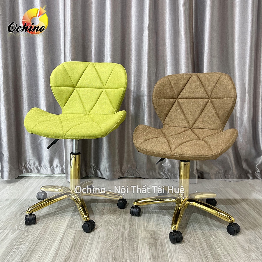 Ghế Xoay Văn Phòng Chân Vàng, Ghế Bánh Xe Mẫu Kim Cương Chân Vàng Sao Sang Chảnh (Ảnh Thật Và Video)