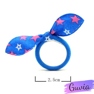 Buộc tóc vải Scrunchies Tai Thỏ mini BT08 Cột tóc siêu xinh