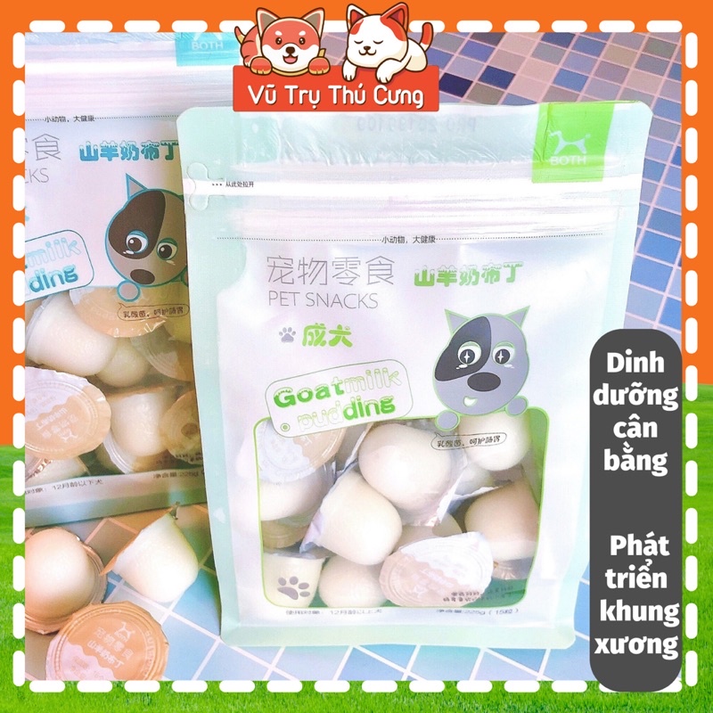 (1 viên lẻ) Pudding Sữa dê lợi khuẩn, bổ sung Canxi và dinh dưỡng cho Chó