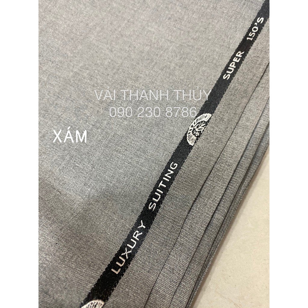 VẢI QUẦN TÂY NAM CASHMERE HÀNG Ý CAO CẤP - MẪU 1