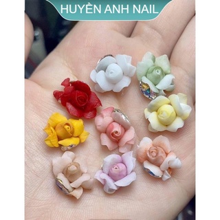 Hoa bột nail - Hồng đá mẫu mới SHOP NAIL HUYỀN ANH