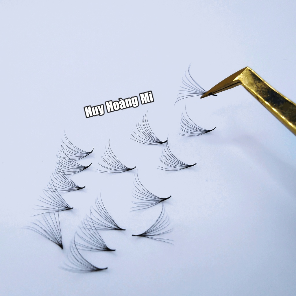 Mi Fan 10D- CONG C-D - 0.07-0.05 Siêu Mềm Mịn - Hộp 500 Fan - Dụng cụ nối mi - Huy Hoàng Mi