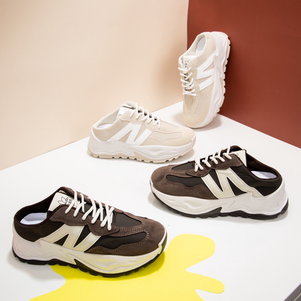 Giày MWC 0717 - Giày Sục Thể Thao Nữ, Sneaker Da Lộn Đế Cao Cá Tính Dễ Mang
