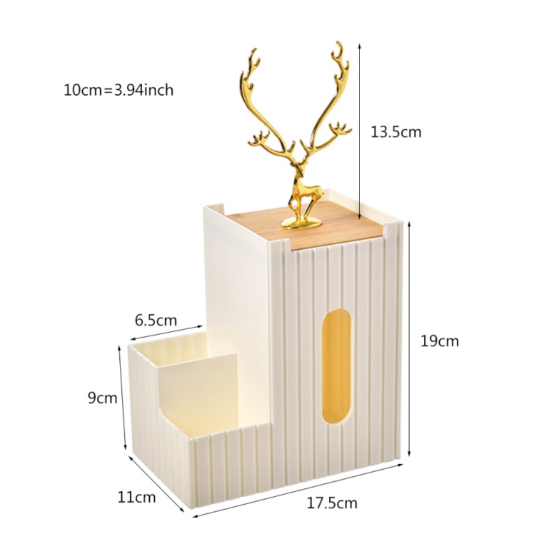 Hộp Đựng Khăn Giấy/Đồ Dùng Để Bàn Hình Nai Trang Trí Nhà Cửa/Phòng Khách