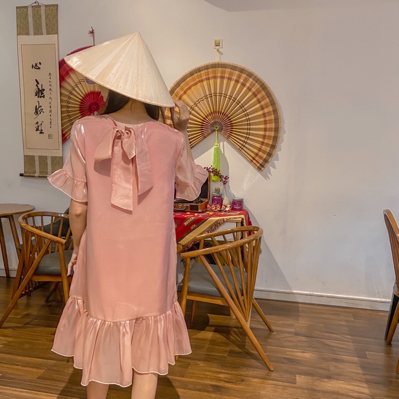 Đầm bigsize form xuông vải Organza cao cấp